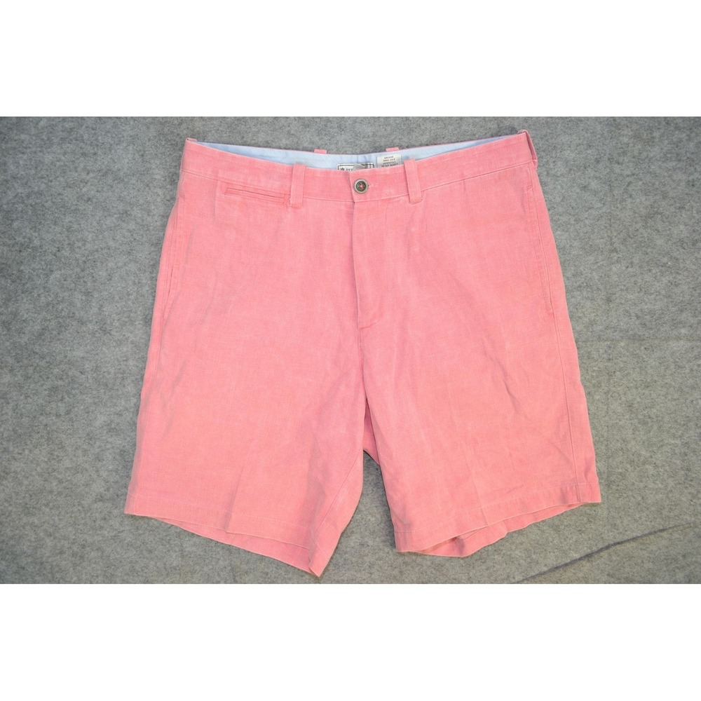 Peter Millar Shorts Silk Linen‎ Blend Mens 34 Pink Flat Front Golf Casual Summer